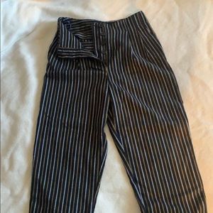 Navy Top shop striped trousers